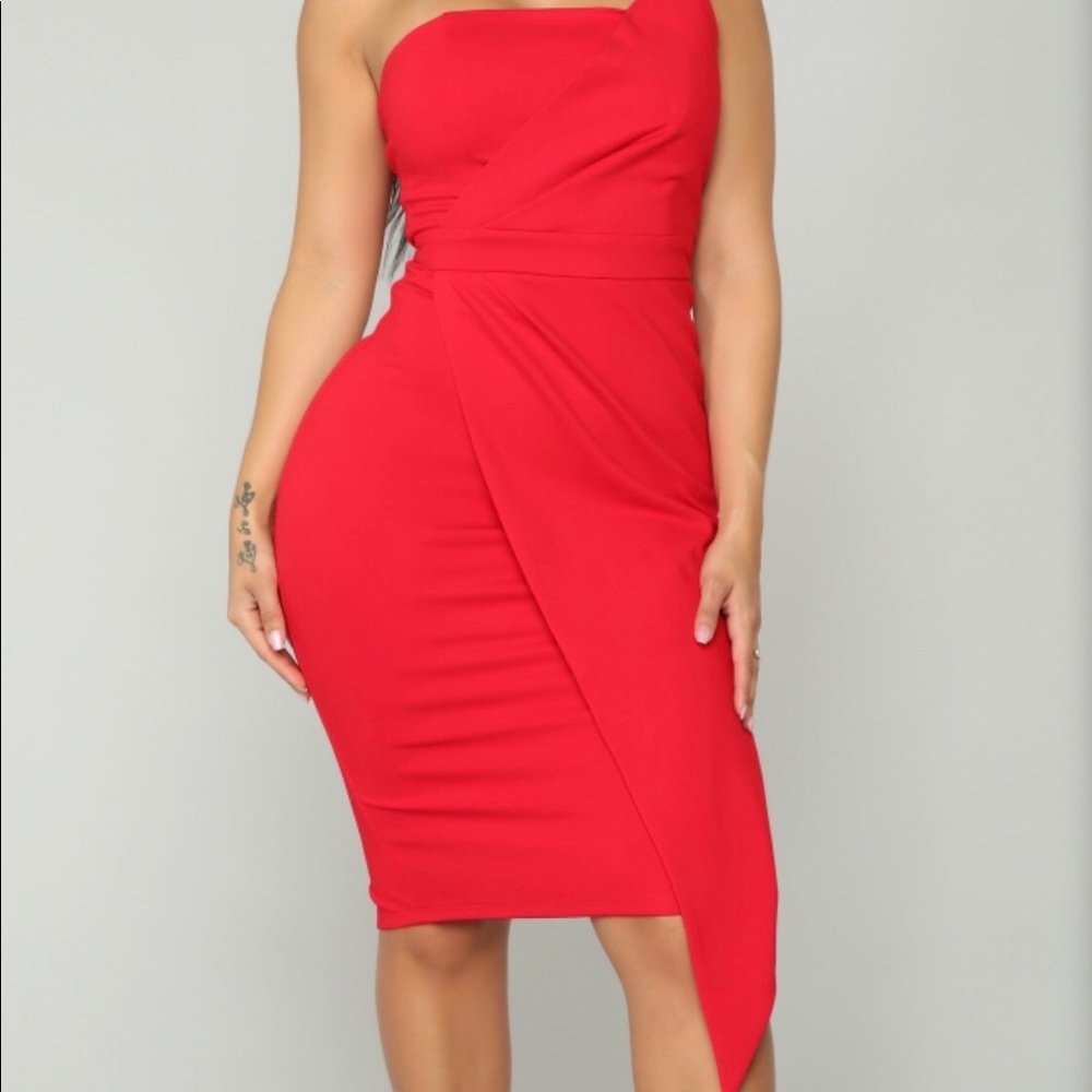 Fashion Nova Hope You’re Happy Dress-Red